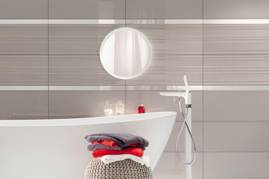#Tubadzin #Abisso #Obklady a dlažby #Koupelna #Klasický styl #šedá #Lesklý obklad #Velký formát #700 - 1000 Kč/m2 #new 